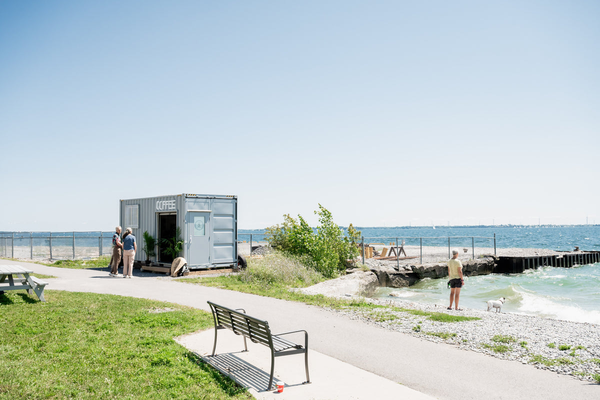 The container by Lake Ontario